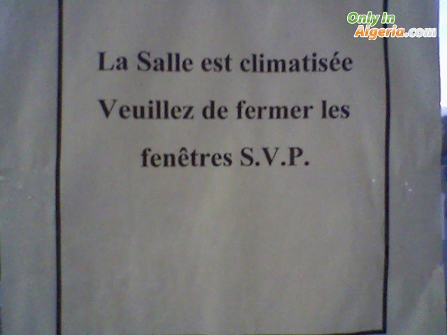 Veuillez de fermer les fenêtres...